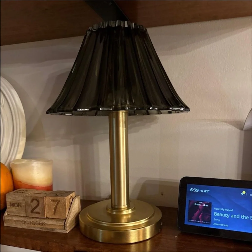 Glass Shade Table Lamp Green - Hearth & Hand Magnolia